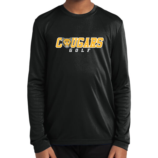 St. Catherine Golf Youth Black Long Sleeve PosiCharge Competitor Tee Thumbnail