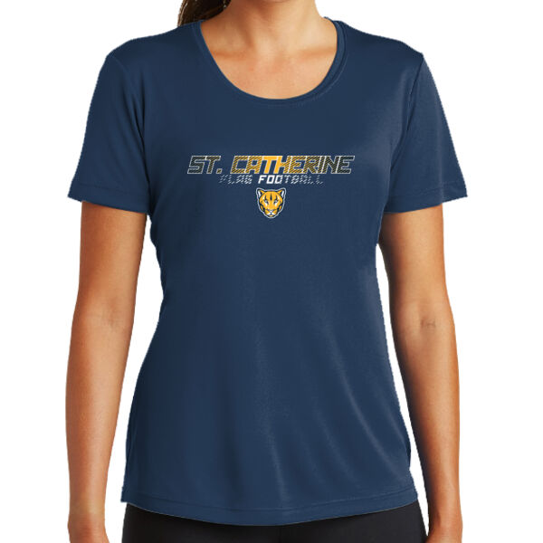 St. Catherine Girls Navy Flag Football Ladies PosiCharge Competitor Tee Thumbnail