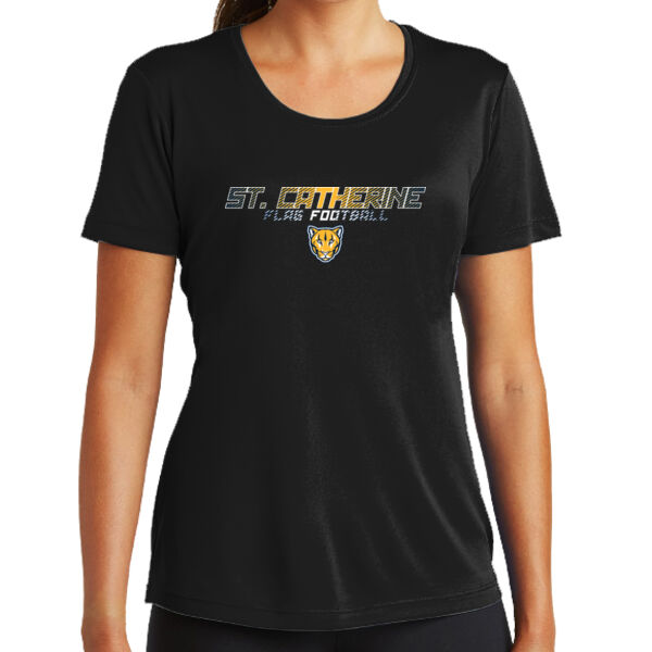 St. Catherine Girls Black Flag Football Ladies PosiCharge Competitor Tee Thumbnail