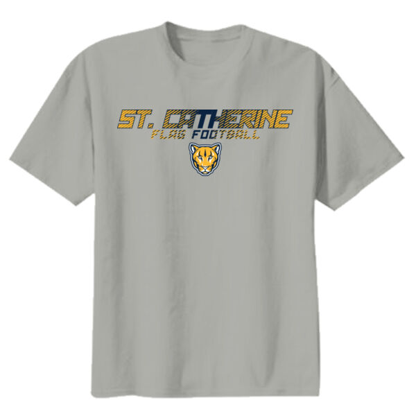 St. Catherine Girls Grey Flag Football Youth Heavy Cotton 100% Cotton T Shirt  Thumbnail