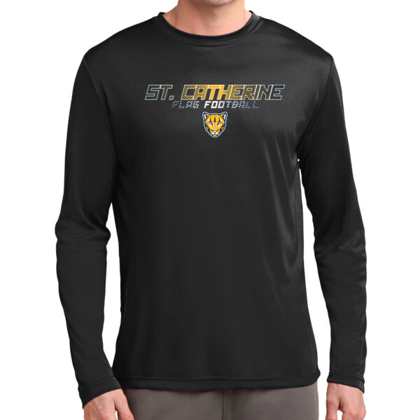 St. Catherine Girls Black Flag Football Long Sleeve PosiCharge Competitor Tee Thumbnail