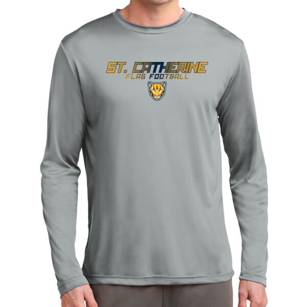 St. Catherine Girls Silver Flag Football Long Sleeve PosiCharge Competitor Tee Thumbnail