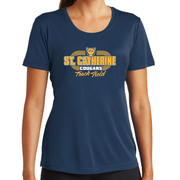 St. Catherine Track and Field Ladies Navy PosiCharge Competitor Tee Thumbnail