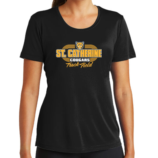 St. Catherine Track and Field Ladies Black PosiCharge Competitor Tee Thumbnail
