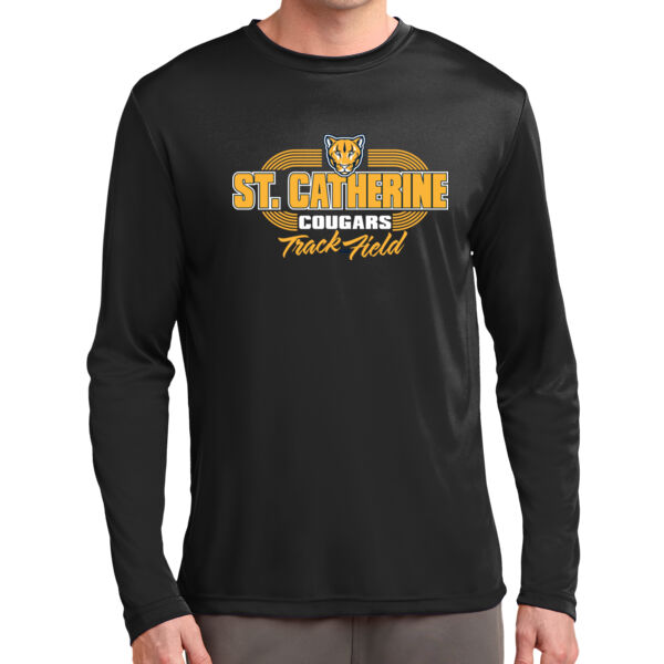 St. Catherine Track and Field Black Long Sleeve PosiCharge Competitor Tee Thumbnail