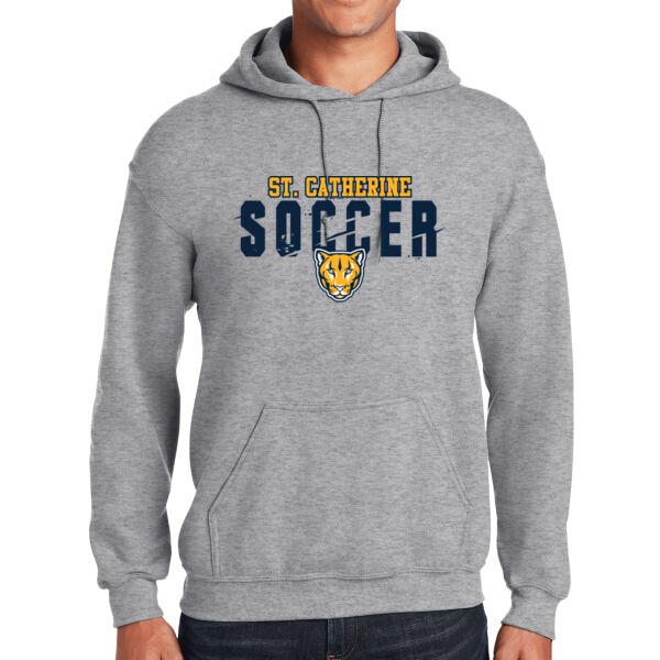 St Catherine’s CYO Soccer Grey Heavy Blend Hooded Sweatshirt Thumbnail