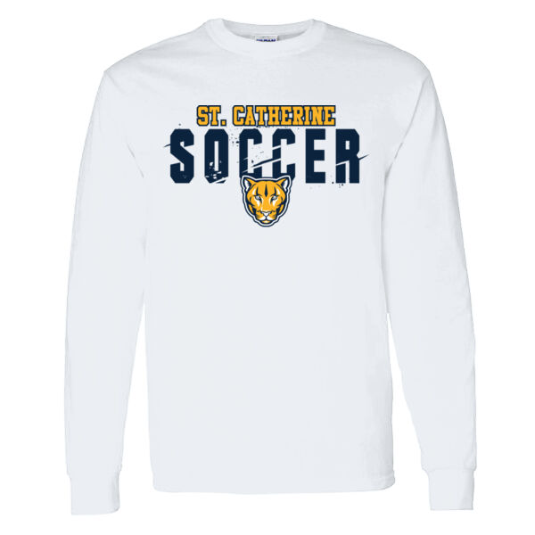 St Catherine’s CYO Soccer White Heavy Cotton 100% Cotton Long Sleeve T Shirt Thumbnail