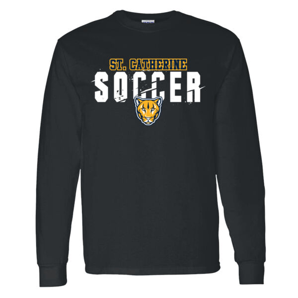 St Catherine’s CYO Soccer Black Heavy Cotton 100% Cotton Long Sleeve T Shirt Thumbnail
